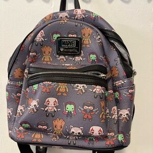 Loungefly Marvel Guardians Character Backpack - Black NWOT